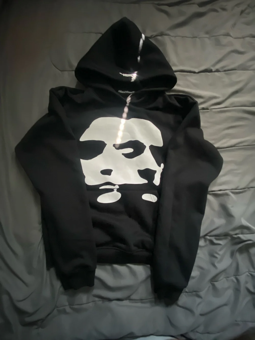 Large Clashtown Black phace2 hoodie